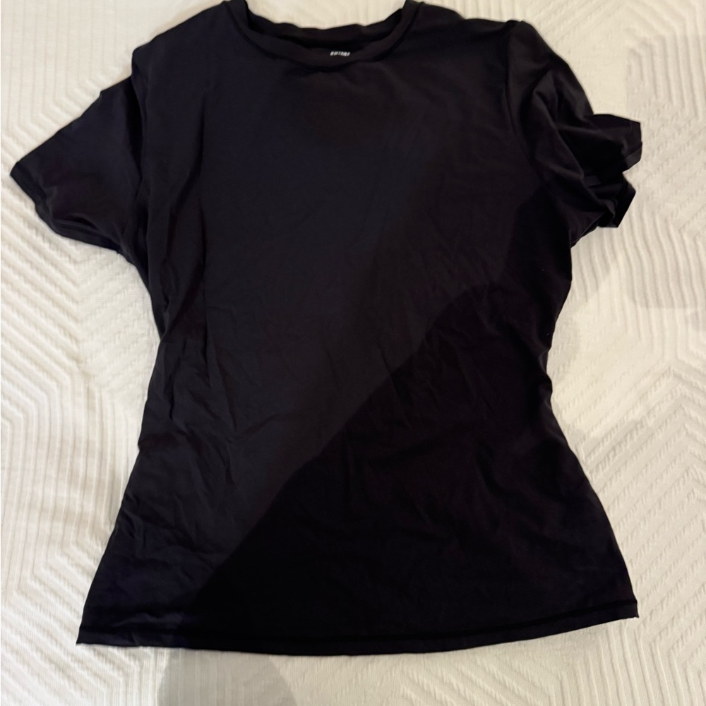 SKIMS Black Short Sleeve Tee